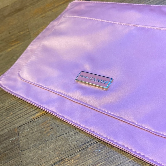 Prada Candy Pink Satin Cosmetics Pouch - Picture 2 of 5